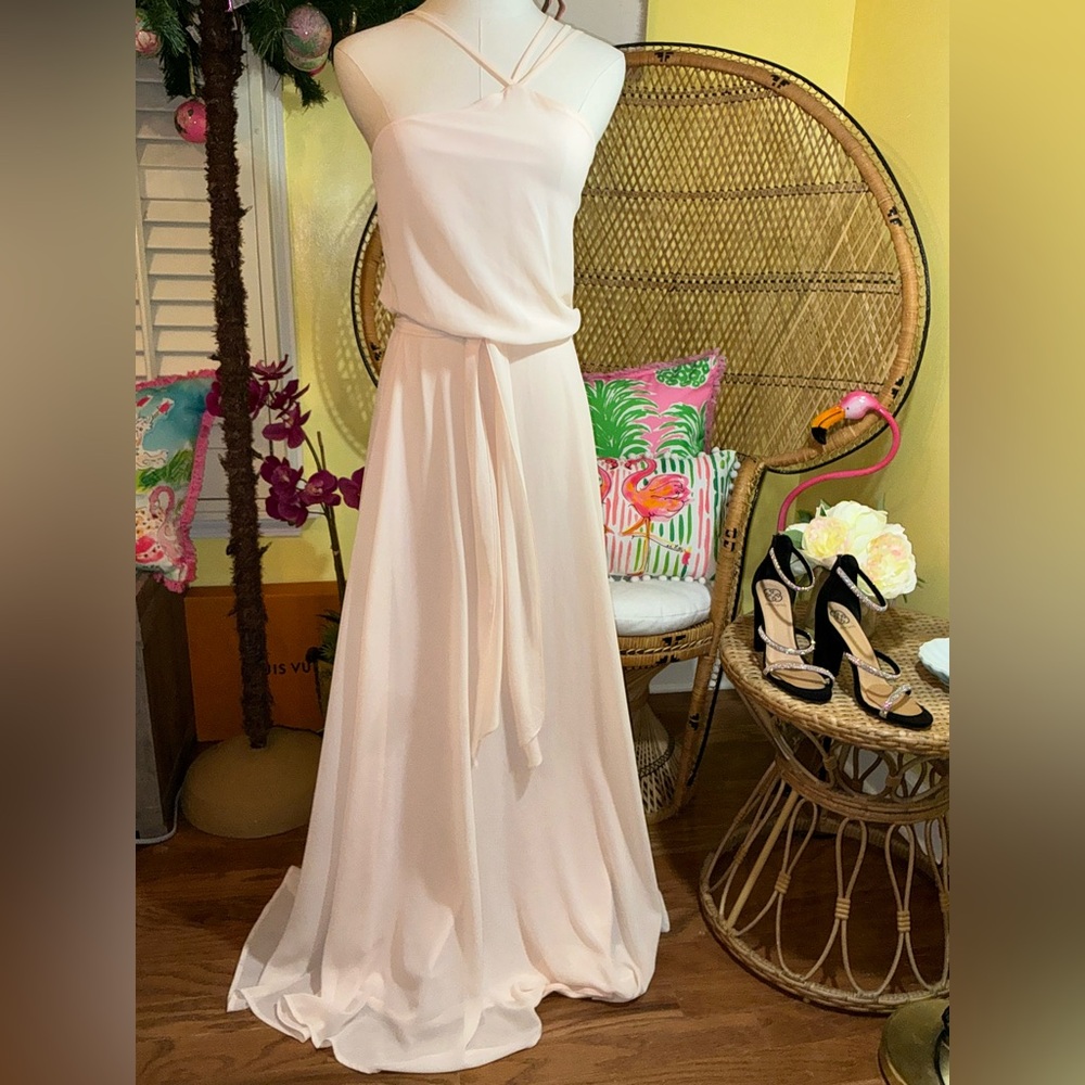 Nouvelle Amsale Bridesmaid/Formal Dress Norah Peach 🍑 Bellini Size Small